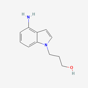 molecular formula C11H14N2O B13067143 3-(4-amino-1H-indol-1-yl)propan-1-ol 