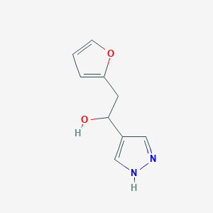 2-(Furan-2-yl)-1-(1H-pyrazol-4-yl)ethan-1-ol