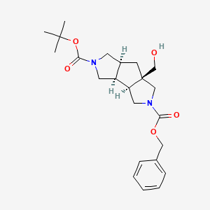 4-O-benzyl 10-O-tert-butyl (1S,2S,6R,8S)-6-(hydroxymethyl)-4,10-diazatricyclo[6.3.0.02,6]undecane-4,10-dicarboxylate