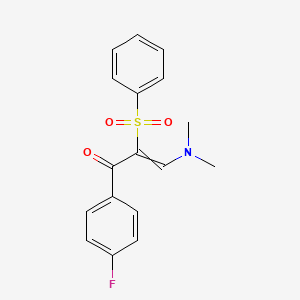 molecular formula C17H16FNO3S B1306721 3-(Dimethylamino)-1-(4-fluorophenyl)-2-(phenylsulfonyl)-2-propen-1-one 