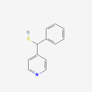 molecular formula C12H11NS B13067278 Phenyl(pyridin-4-yl)methanethiol 