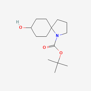 molecular formula C14H25NO3 B13067287 tert-Butyl 8-hydroxy-1-azaspiro[4.5]decane-1-carboxylate 