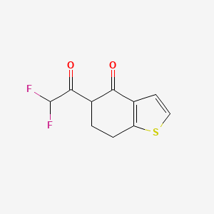 molecular formula C10H8F2O2S B13067294 5-(2,2-Difluoroacetyl)-4,5,6,7-tetrahydro-1-benzothiophen-4-one 