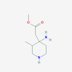 Methyl 2-(4-amino-3-methylpiperidin-4-yl)acetate