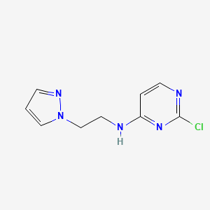 molecular formula C9H10ClN5 B13067331 N-(2-(1h-pyrazol-1-yl)ethyl)-2-chloropyrimidin-4-amine 