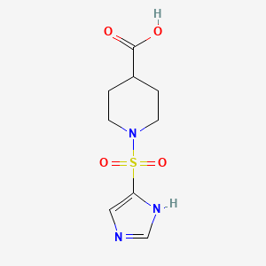 molecular formula C9H13N3O4S B1306734 1-(1H-咪唑-4-磺酰基)哌啶-4-羧酸 CAS No. 899717-99-8