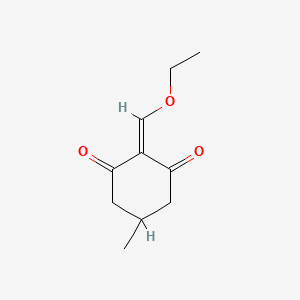 molecular formula C10H14O3 B13067348 2-(Ethoxymethylidene)-5-methylcyclohexane-1,3-dione 