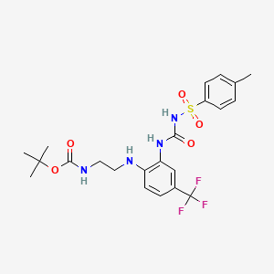 tert-Butyl (2-((2-(3-tosylureido)-4-(trifluoromethyl)phenyl)amino)ethyl)carbamate