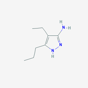 B130674 4-Ethyl-5-propyl-1H-pyrazol-3-amine CAS No. 151521-84-5