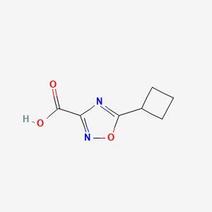 molecular formula C7H8N2O3 B13067402 5-Cyclobutyl-1,2,4-oxadiazole-3-carboxylic acid 