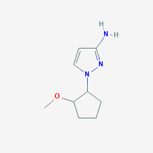 molecular formula C9H15N3O B13067405 1-(2-Methoxycyclopentyl)-1H-pyrazol-3-amine 