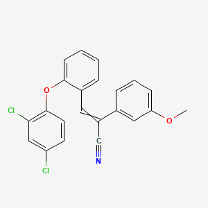 (Z)-3-[2-(2,4-dichlorophenoxy)phenyl]-2-(3-methoxyphenyl)-2-propenenitrile