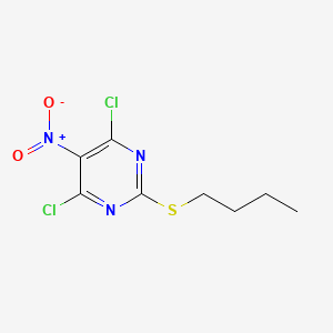 molecular formula C8H9Cl2N3O2S B13067412 2-(Butylthio)-4,6-dichloro-5-nitropyrimidine 