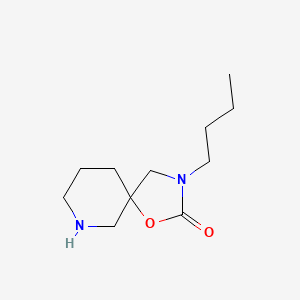 molecular formula C11H20N2O2 B13067451 3-Butyl-1-oxa-3,7-diazaspiro[4.5]decan-2-one 