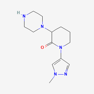 1-(1-Methyl-1H-pyrazol-4-yl)-3-(piperazin-1-yl)piperidin-2-one