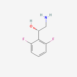 molecular formula C8H9F2NO B13067475 (1S)-2-amino-1-(2,6-difluorophenyl)ethan-1-ol 