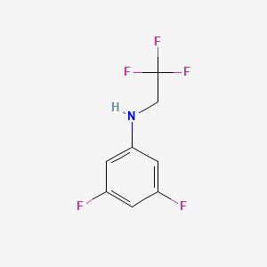 molecular formula C8H6F5N B13067476 3,5-difluoro-N-(2,2,2-trifluoroethyl)aniline 