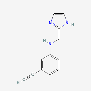 molecular formula C12H11N3 B13067483 3-ethynyl-N-(1H-imidazol-2-ylmethyl)aniline 