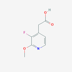 molecular formula C8H8FNO3 B13067521 2-(3-Fluoro-2-methoxypyridin-4-yl)acetic acid 