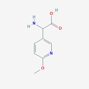 molecular formula C8H10N2O3 B13067563 2-Amino-2-(6-methoxypyridin-3-yl)acetic acid 