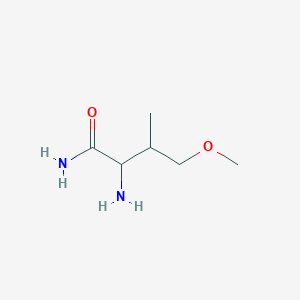 molecular formula C6H14N2O2 B13067596 2-Amino-4-methoxy-3-methylbutanamide 