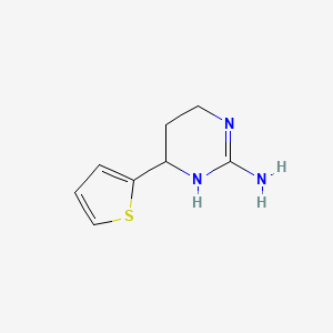 molecular formula C8H11N3S B13067620 6-(Thiophen-2-yl)-1,4,5,6-tetrahydropyrimidin-2-amine 