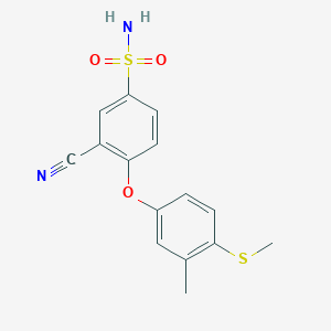 3-Cyano-4-(3-methyl-4-(methylthio)phenoxy)benzenesulfonamide