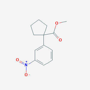 molecular formula C13H15NO4 B13067648 Methyl 1-(3-nitrophenyl)cyclopentane-1-carboxylate 