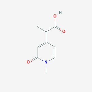 molecular formula C9H11NO3 B13067690 2-(1-Methyl-2-oxo-1,2-dihydropyridin-4-yl)propanoic acid 