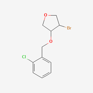 3-Bromo-4-[(2-chlorophenyl)methoxy]oxolane