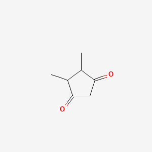 molecular formula C7H10O2 B13067751 4,5-Dimethyl-1,3-cyclopentanedione 