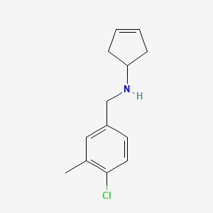 N-[(4-Chloro-3-methylphenyl)methyl]cyclopent-3-en-1-amine