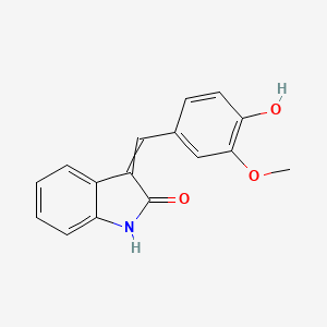 molecular formula C16H13NO3 B1306779 3-[(4-hydroxy-3-methoxyphenyl)methylidene]-1H-indol-2-one 