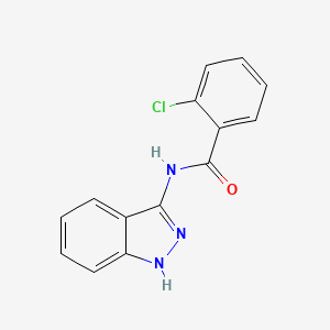 molecular formula C14H10ClN3O B13067790 2-chloro-N-(1H-indazol-3-yl)benzamide 