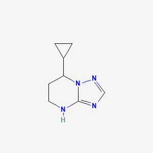 molecular formula C8H12N4 B13067795 7-Cyclopropyl-4H,5H,6H,7H-[1,2,4]triazolo[1,5-a]pyrimidine 