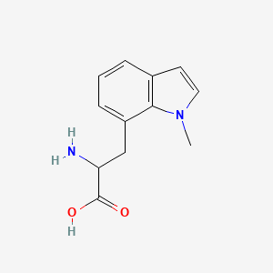 molecular formula C12H14N2O2 B13067807 2-Amino-3-(1-methyl-1H-indol-7-yl)propanoic acid 