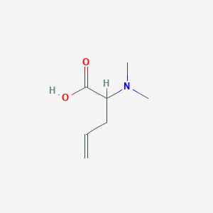 molecular formula C7H13NO2 B13067816 2-(Dimethylamino)pent-4-enoic acid 