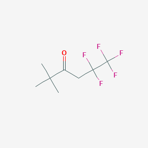 molecular formula C8H11F5O B13067867 5,5,6,6,6-Pentafluoro-2,2-dimethylhexan-3-one 