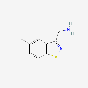 molecular formula C9H10N2S B13067875 (5-Methyl-1,2-benzothiazol-3-yl)methanamine 