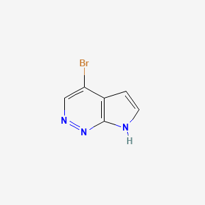 molecular formula C6H4BrN3 B13067887 4-bromo-7H-pyrrolo[2,3-c]pyridazine 