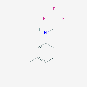 molecular formula C10H12F3N B13067906 3,4-dimethyl-N-(2,2,2-trifluoroethyl)aniline 