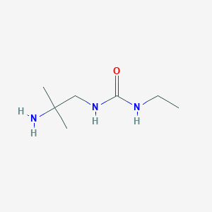 molecular formula C7H17N3O B13067925 3-(2-Amino-2-methylpropyl)-1-ethylurea 