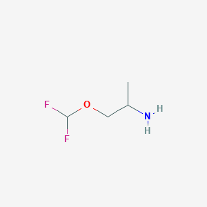 molecular formula C4H9F2NO B13067957 1-(Difluoromethoxy)propan-2-amine 