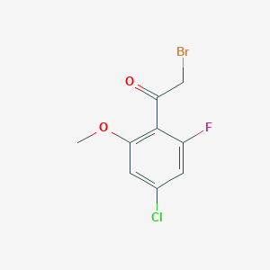 2-Bromo-1-(4-chloro-2-fluoro-6-methoxyphenyl)ethan-1-one