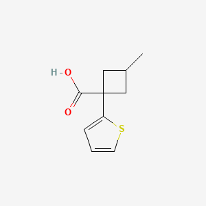 3-Methyl-1-(thiophen-2-yl)cyclobutane-1-carboxylic acid