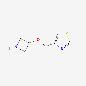 molecular formula C7H10N2OS B13068012 4-[(Azetidin-3-yloxy)methyl]-1,3-thiazole 