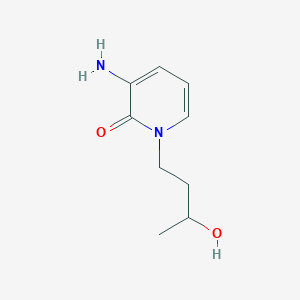 molecular formula C9H14N2O2 B13068044 3-Amino-1-(3-hydroxybutyl)-1,2-dihydropyridin-2-one 