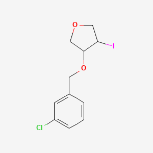 3-[(3-Chlorophenyl)methoxy]-4-iodooxolane