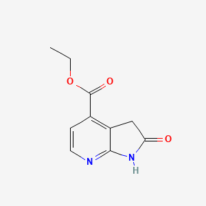 molecular formula C10H10N2O3 B13068051 Ethyl 2-oxo-2,3-dihydro-1H-pyrrolo[2,3-b]pyridine-4-carboxylate 