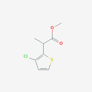 molecular formula C8H9ClO2S B13068064 Methyl 2-(3-chlorothiophen-2-yl)propanoate 